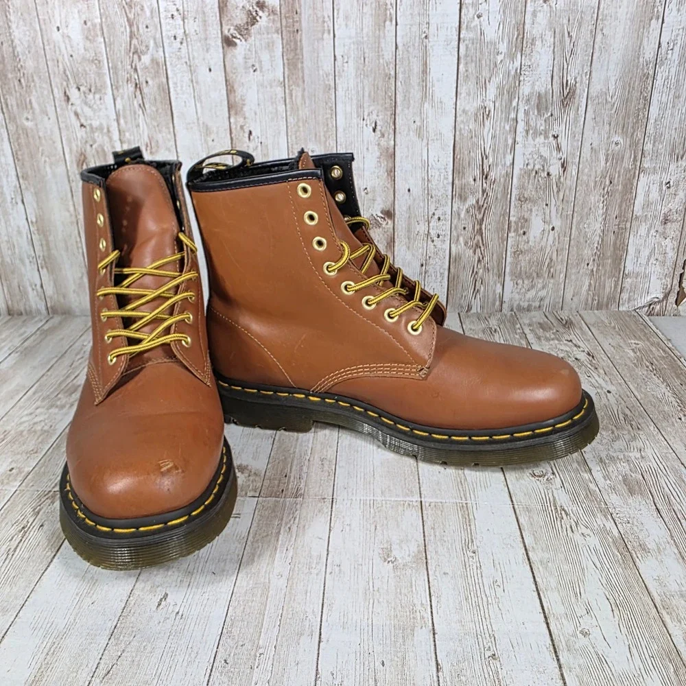 Dr. Martens 1460 Padded Collar Leather Ankle Boots US 10 Womens Brown‎